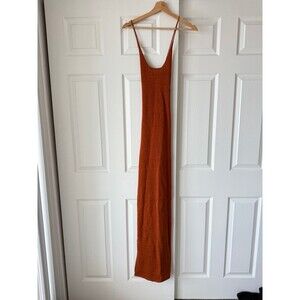 orange maxi dress